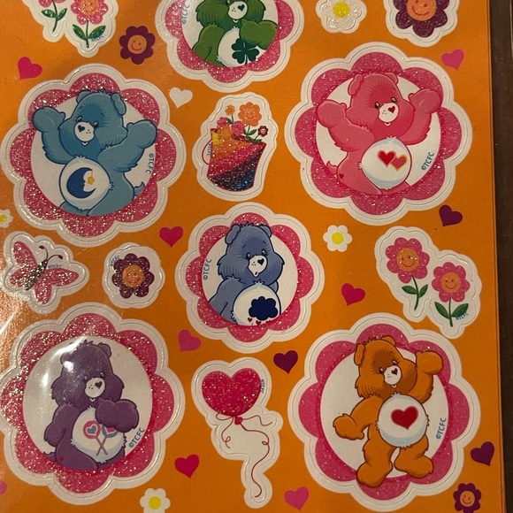 New Unopened 2002 Care Bears Sticker Sheets American Greetings collector gift - Picture 4 of 5